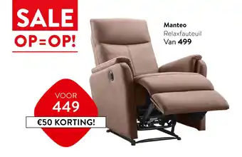 Profijt Meubel Manteo Relaxfauteuil aanbieding