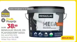 Praxis RENAULAC MUUR- EN PLAFONDVERF MÉGA aanbieding