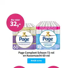 Plein.nl Page Compleet Schoon 72 rol en Kussenzacht 60 rol aanbieding