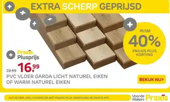 Praxis PVC VLOER GARDA LICHT NATUREL EIKEN OF WARM NATUREL EIKEN aanbieding