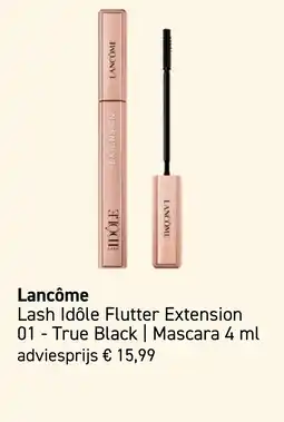 Mooi parfumerie Lancôme Lash Idôle Flutter Extension 01 - True Black | Mascara 4 ml aanbieding