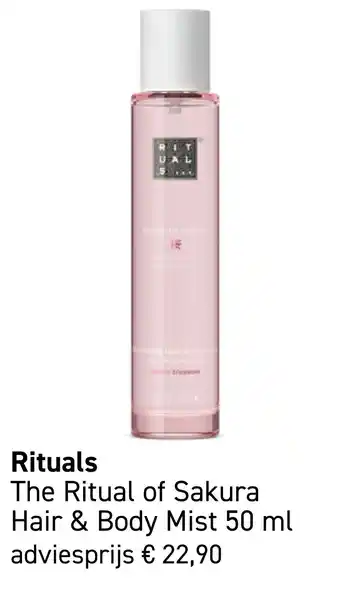 Mooi parfumerie Rituals The Ritual of Sakura Hair & Body Mist 50 ml aanbieding