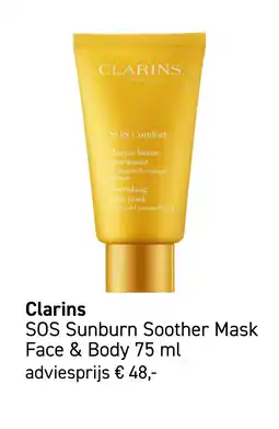 Mooi parfumerie Clarins SOS Sunburn Soother Mask aanbieding