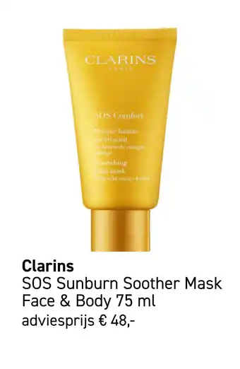 Mooi parfumerie Clarins SOS Sunburn Soother Mask aanbieding
