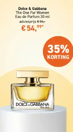 Mooi parfumerie Dolce & Gabbana The One For Women aanbieding