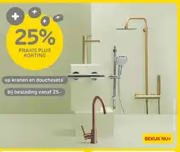 Praxis kranen en douchesets aanbieding