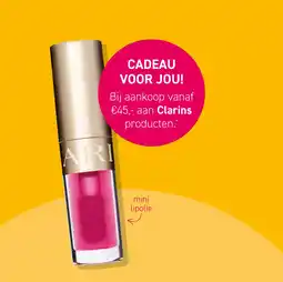 Mooi parfumerie CADEAU VOOR JOU! Bij aankoop vanaf €45,- aan Clarins producten.* aanbieding