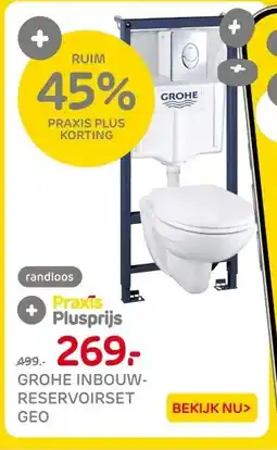 Praxis GROHE INBOUW- RESERVOIRSET GEO aanbieding