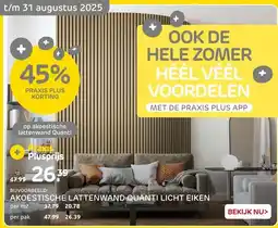 Praxis AKOESTISCHE LATTENWAND QUANTI LICHT EIKEN aanbieding