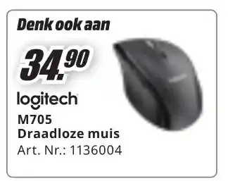 MediaMarkt logitech M705 Draadloze muis aanbieding