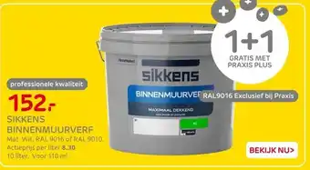 Praxis SIKKENS BINNENMUURVERF aanbieding