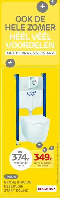 Praxis GROHE INBOUW- RESERVOIR aanbieding