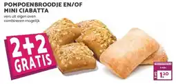 MCD Supermarkt POMPOENBROODJE EN/OF MINI CIABATTA aanbieding