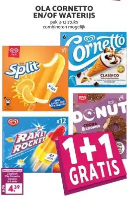 MCD Supermarkt OLA CORNETTO EN/OF WATERIJS aanbieding