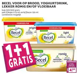 MCD Supermarkt BECEL VOOR OP BROOD, YOGHURTDRINK, LEKKER ROMIG EN/OF VLOEIBAAR aanbieding
