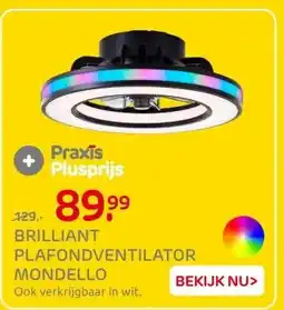 Praxis BRILLIANT PLAFONDVENTILATOR MONDELLO aanbieding