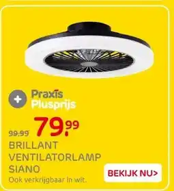 Praxis BRILLANT VENTILATORLAMP SIANO aanbieding