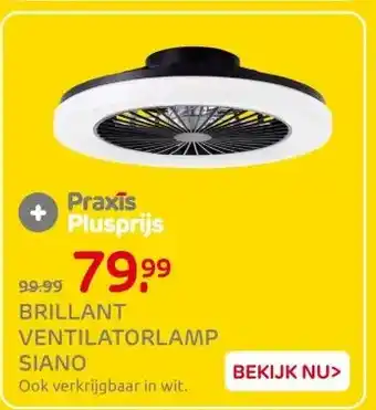 Praxis BRILLANT VENTILATORLAMP SIANO aanbieding