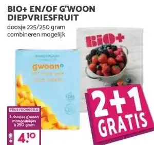MCD Supermarkt BIO+ EN/OF G'WOON DIEPVRIESFRUIT aanbieding