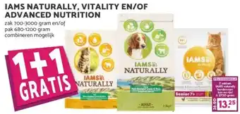 MCD Supermarkt IAMS NATURALLY, VITALITY EN/OF ADVANCED NUTRITION aanbieding