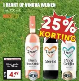 MCD Supermarkt I HEART OF VINUVA WIJNEN aanbieding