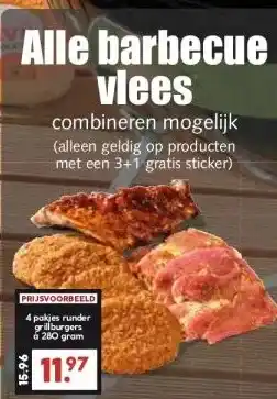 MCD Supermarkt Alle barbecue vlees aanbieding