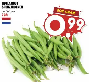 MCD Supermarkt HOLLANDSE SPERZIEBONEN aanbieding