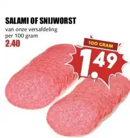 MCD Supermarkt SALAMI OF SNIJWORST aanbieding