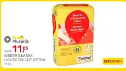 Praxis WEBER BEAMIX LICHTGEWICHT BETON aanbieding