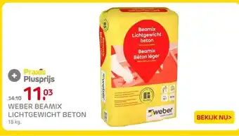 Praxis WEBER BEAMIX LICHTGEWICHT BETON aanbieding