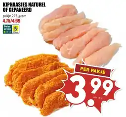 MCD Supermarkt KIPHAASJES NATUREL OF GEPANEERD aanbieding