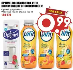 MCD Supermarkt OPTIMEL DRINKYOGHURT, VIFIT DRINKYOGHURT OF GOEDEMORGEN! aanbieding