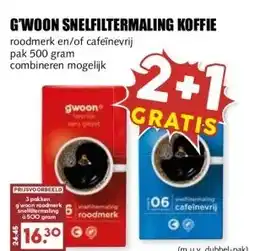 MCD Supermarkt G'WOON SNELFILTERMALING KOFFIE aanbieding