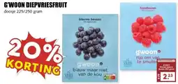 MCD Supermarkt G'WOON DIEPVRIESFRUIT aanbieding