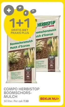 Praxis COMPO HERBISTOP BOOMSCHORS- MULCH aanbieding