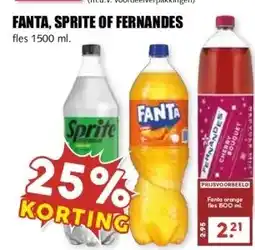 MCD Supermarkt FANTA, SPRITE OF FERNANDES aanbieding
