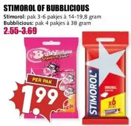 MCD Supermarkt STIMOROL OF BUBBLICIOUS aanbieding