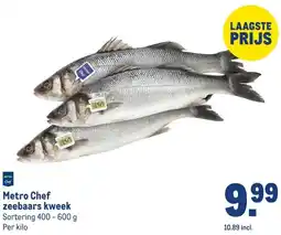 Makro Metro Chef zeebaars kweek aanbieding