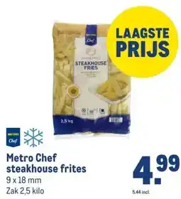 Makro Metro Chef steakhouse frites aanbieding
