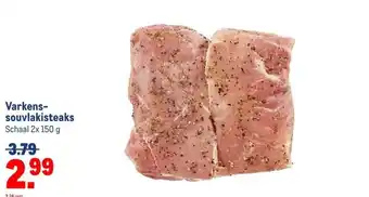 Makro Varkens- souvlakisteaks aanbieding