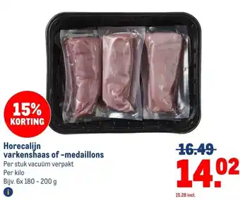 Makro Horecalijn varkenshaas of -medaillons aanbieding