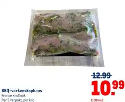 Makro BBQ-varkenskophaas aanbieding