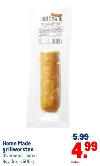 Makro Home Made grillworsten aanbieding