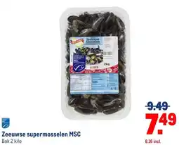Makro Zeeuwse supermosselen MSC aanbieding