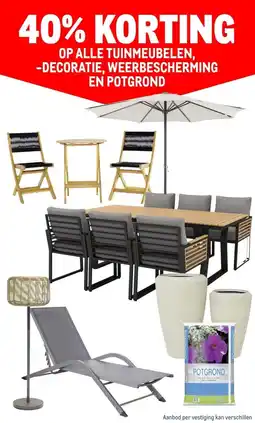 Makro OP ALLE TUINMEUBELEN, -DECORATIE, WEERBESCHERMING EN POTGROND aanbieding