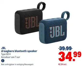 Makro JBL draagbare bluetooth speaker aanbieding