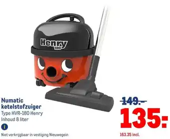 Makro Numatic ketelstofzuiger aanbieding