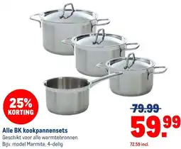 Makro Alle BK kookpannensets aanbieding