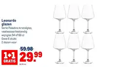 Makro Leonardo glazen aanbieding