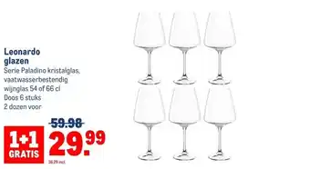Makro Leonardo glazen aanbieding